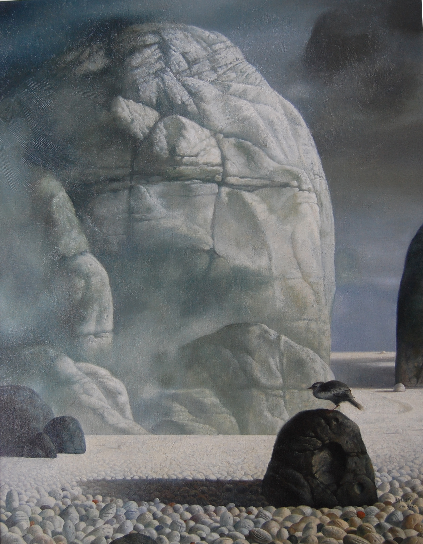 《石.天堂》布面油画146cmX114cm  谢斌.jpg