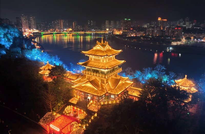 内江夜景图片高清图片